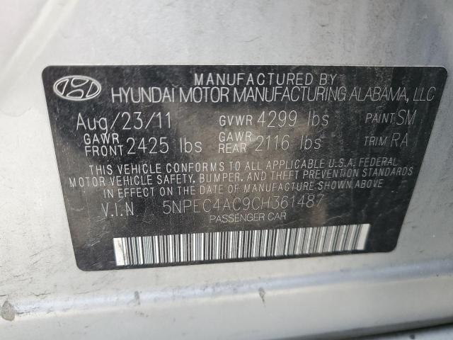 5NPEC4AC9CH361487 - 2012 HYUNDAI SONATA SE BLUE photo 12