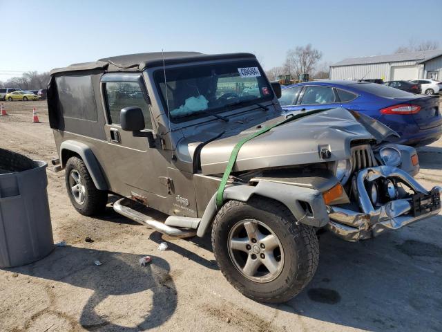 1J4FA49S44P727359 - 2004 JEEP WRANGLER SPORT BEIGE photo 4