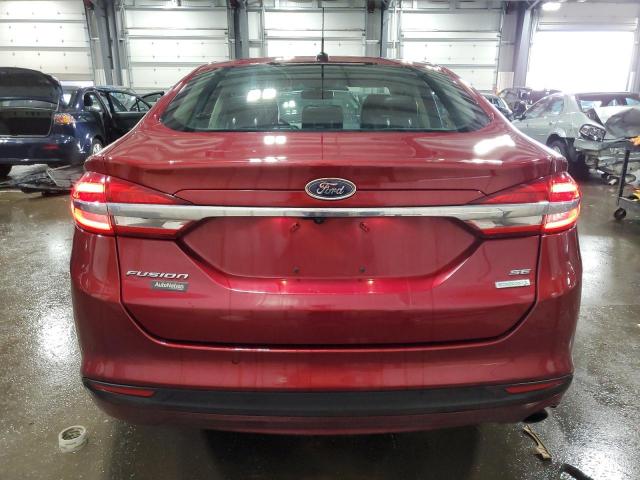 3FA6P0HD8HR110101 - 2017 FORD FUSION SE RED photo 6