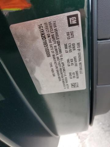 1G1YA2D78E5103009 - 2014 CHEVROLET CORVETTE STINGRAY 1LT GREEN photo 12