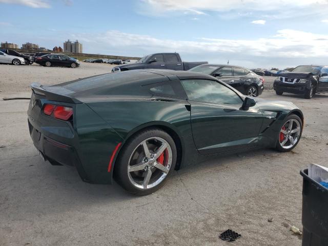 1G1YA2D78E5103009 - 2014 CHEVROLET CORVETTE STINGRAY 1LT GREEN photo 3