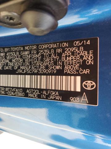 JTKJF5C79F3090919 - 2015 TOYOTA SCION TC ლურჯი ფოტო 12