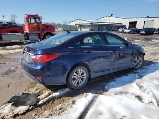 5NPEB4ACXEH899508 - 2014 HYUNDAI SONATA GLS BLUE photo 3