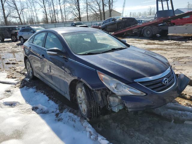 5NPEB4ACXEH899508 - 2014 HYUNDAI SONATA GLS BLUE photo 4