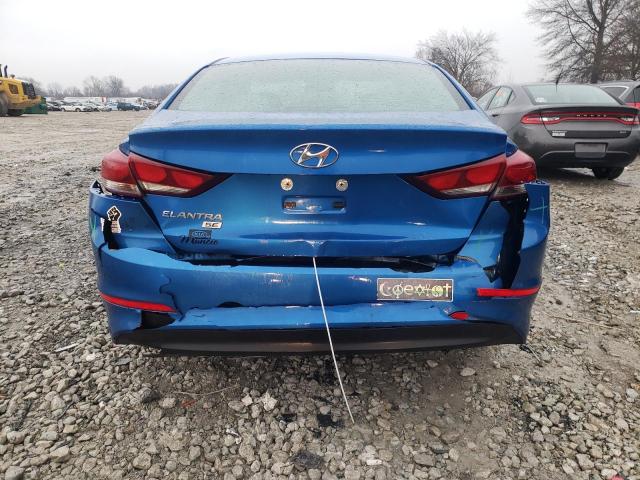 KMHD74LF2JU628989 - 2018 HYUNDAI ELANTRA SE BLUE photo 6