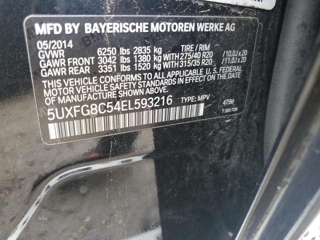 5UXFG8C54EL593216 - 2014 BMW X6 XDRIVE50I BLACK photo 13