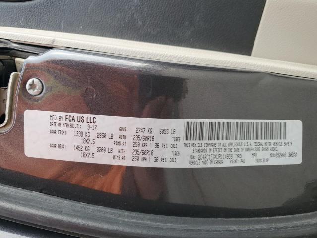 2C4RC1EGXJR114959 - 2018 CHRYSLER PACIFICA TOURING L PLUS CHARCOAL photo 14