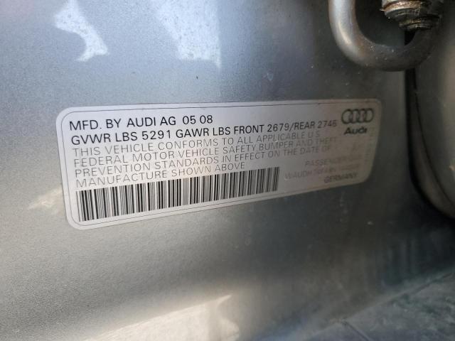 WAUDH74F48N144048 - 2008 AUDI A6 3.2 QUATTRO GRAY photo 12