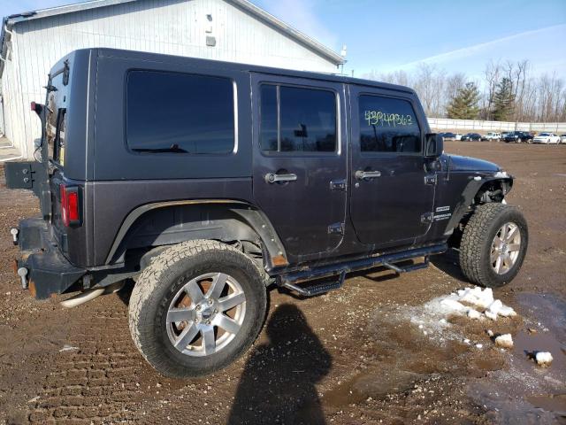 1C4BJWDG9EL301887 - 2014 JEEP WRANGLER U SPORT ნაცრისფერი ფოტო 3