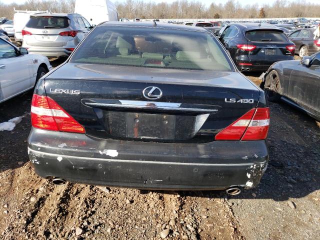 JTHBN36F055002878 - 2005 LEXUS LS 430 BLACK photo 6