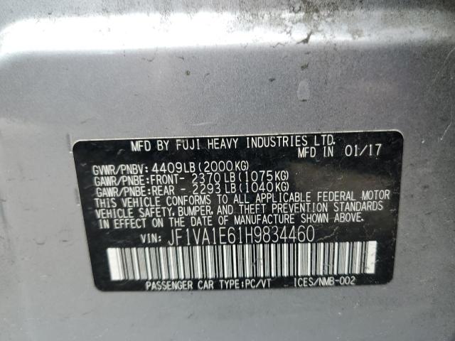 JF1VA1E61H9834460 - 2017 SUBARU WRX PREMIUM SILVER photo 12