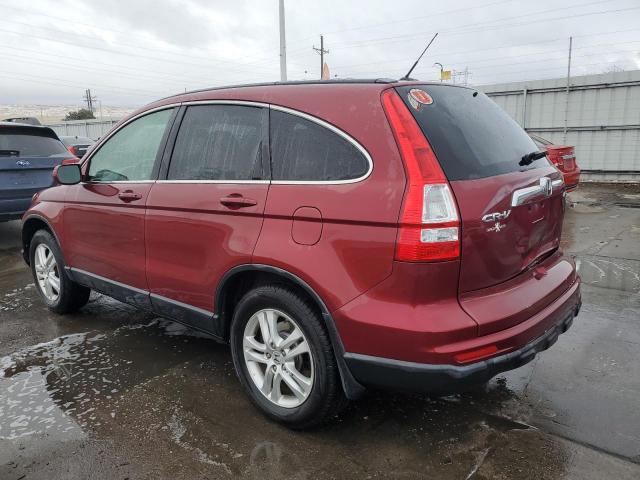 JHLRE4H74AC008848 - 2010 HONDA CR-V EXL BURGUNDY photo 2