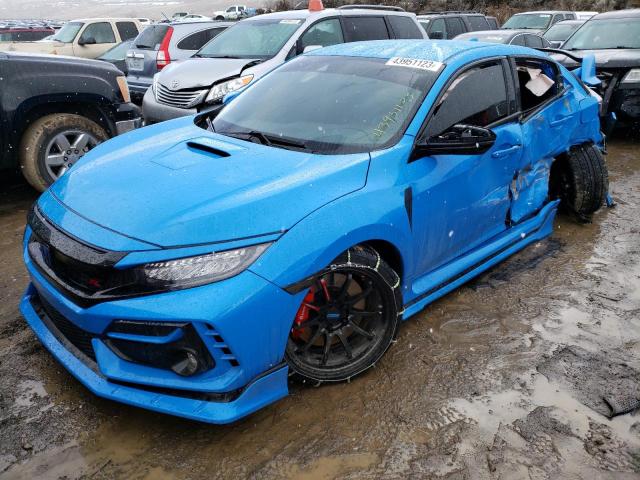 SHHFK8G7XMU203330 - 2021 HONDA CIVIC TYPE-R TOURING BLUE photo 1