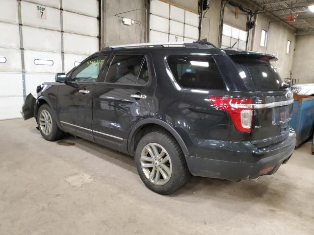 1FM5K8D85DGB22585 - 2013 FORD EXPLORER XLT BLACK photo 2