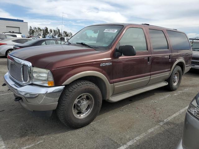 1FMNU42S61EC64923 - 2001 FORD EXCURSION LIMITED BURGUNDY photo 1