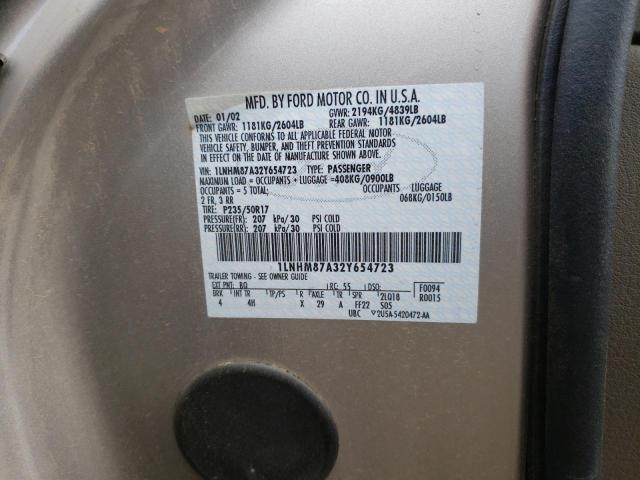 1LNHM87A32Y654723 - 2002 LINCOLN LS 棕色 照片 12