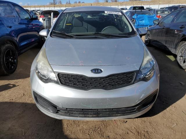 KNADM4A34C6052249 - 2012 KIA RIO LX SILVER photo 5