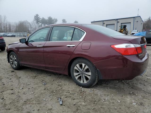 1HGCR2F33EA280788 - 2014 HONDA ACCORD LX BURGUNDY photo 2