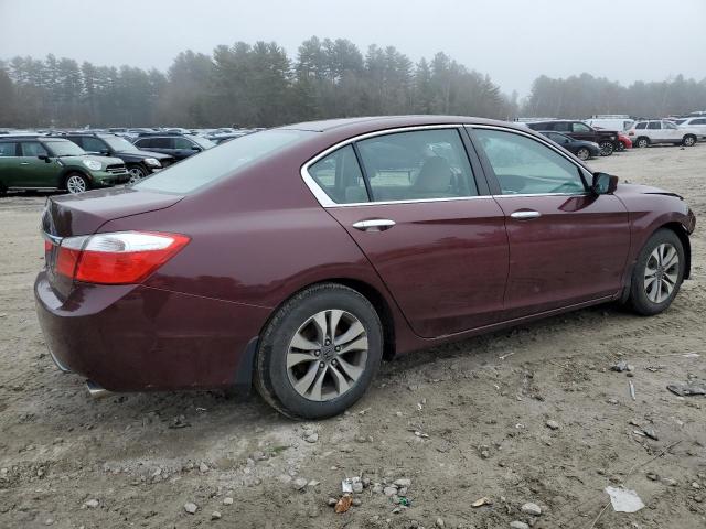 1HGCR2F33EA280788 - 2014 HONDA ACCORD LX BURGUNDY photo 3