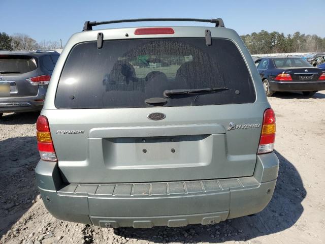 1FMCU95H66KA08696 - 2006 FORD ESCAPE HEV TEAL photo 6