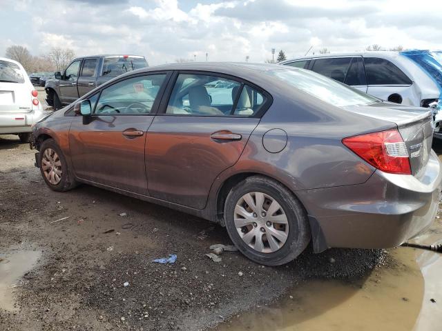 19XFB2F56CE346536 - 2012 HONDA CIVIC LX GRAY photo 2