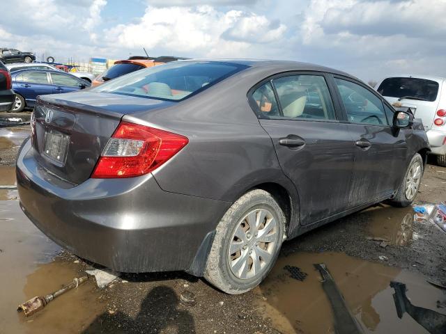 19XFB2F56CE346536 - 2012 HONDA CIVIC LX GRAY photo 3