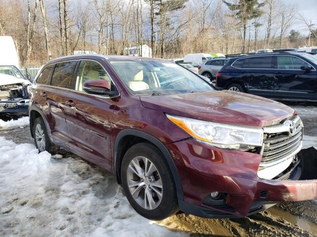 5TDJKRFH5FS077484 - 2015 TOYOTA HIGHLANDER XLE 栗色 照片 4