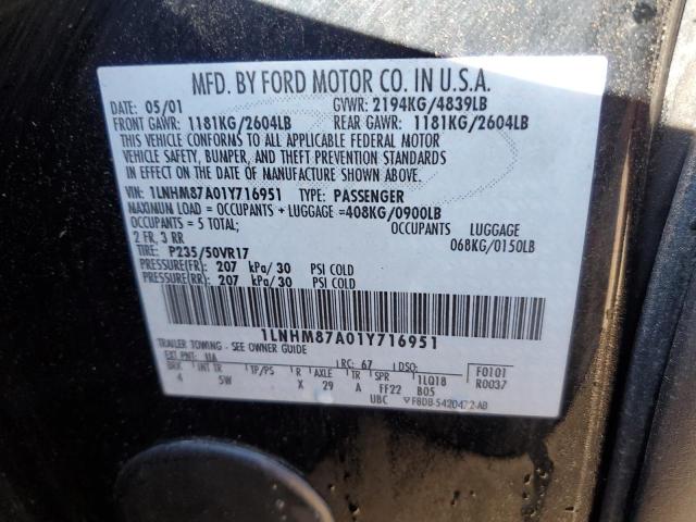 1LNHM87A01Y716951 - 2001 LINCOLN LS Qara foto 12