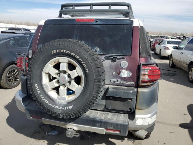 JTEBU11F170079593 - 2007 TOYOTA FJ CRUISER BURGUNDY photo 6