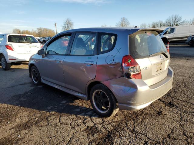 JHMGD38667S005097 - 2007 HONDA FIT S GRAY photo 2