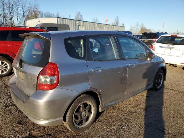 JHMGD38667S005097 - 2007 HONDA FIT S GRAY photo 3