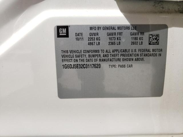 1G6DJ5E32C0117620 - 2012 CADILLAC CTS PERFORMANCE COLLECTION Белый фото 12