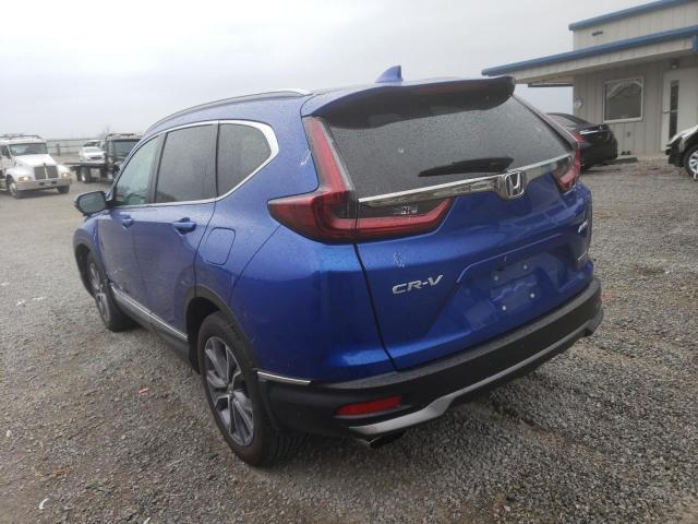 7FARW2H91NE013647 - 2022 HONDA CR-V TOURING BLUE photo 2