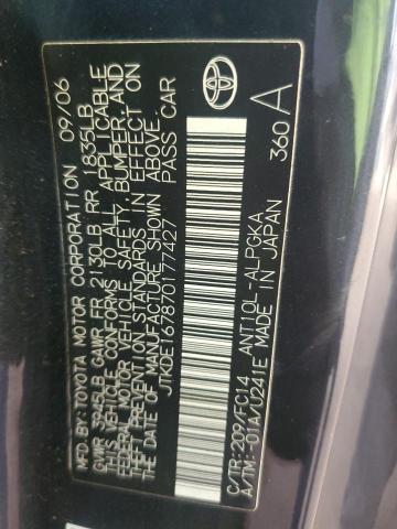 JTKDE167870177427 - 2007 TOYOTA SCION TC შავი ფოტო 12