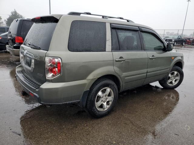 2HKYF18627H512758 - 2007 HONDA PILOT EXL GREEN photo 3