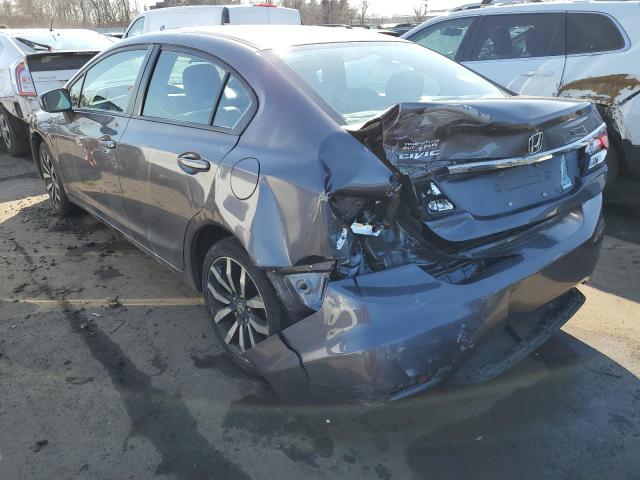 19XFB2F90FE257603 - 2015 HONDA CIVIC EXL ნაცრისფერი ფოტო 2