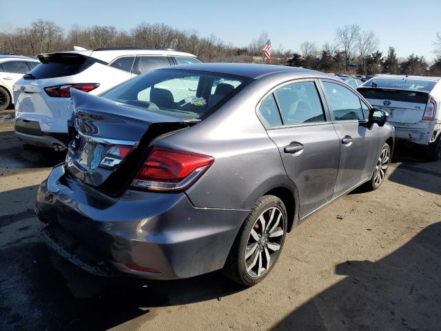 19XFB2F90FE257603 - 2015 HONDA CIVIC EXL ნაცრისფერი ფოტო 3