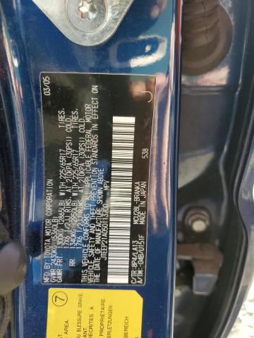 JTEEP21A050113700 - 2005 TOYOTA HIGHLANDER LIMITED BLUE photo 12