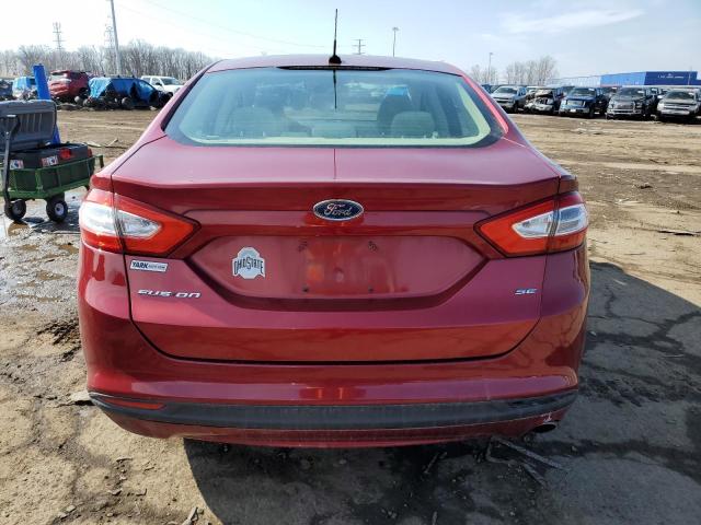 3FA6P0H74DR111959 - 2013 FORD FUSION SE BURGUNDY photo 6