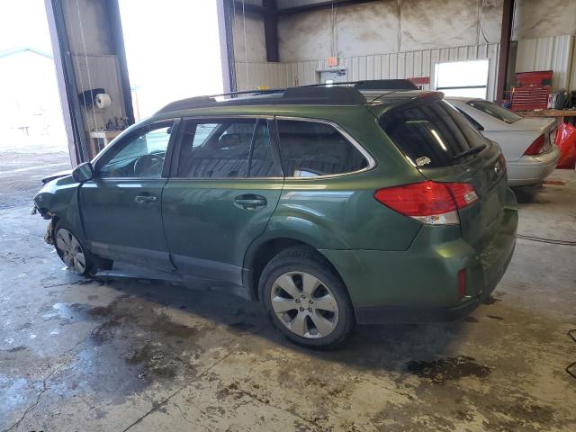 4S4BRBCCXC3266771 - 2012 SUBARU OUTBACK 2.5I PREMIUM GREEN photo 2