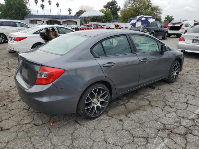 19XFB2F5XCE350508 - 2012 HONDA CIVIC LX GRAY photo 3