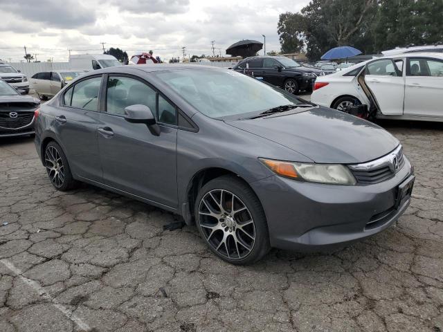 19XFB2F5XCE350508 - 2012 HONDA CIVIC LX GRAY photo 4