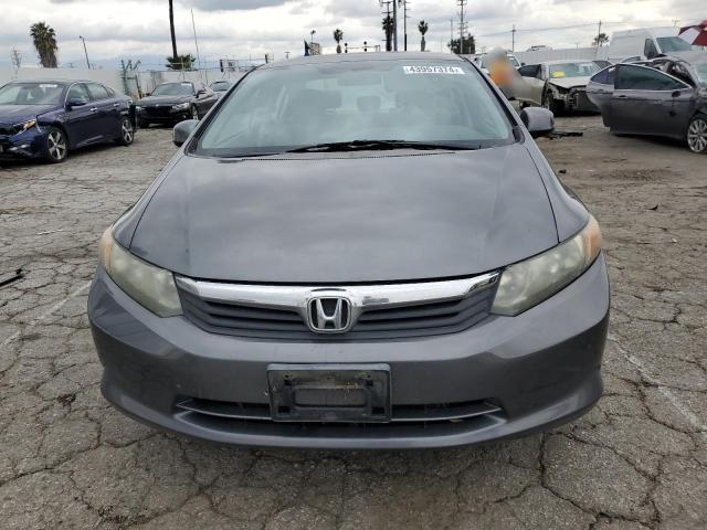 19XFB2F5XCE350508 - 2012 HONDA CIVIC LX GRAY photo 5