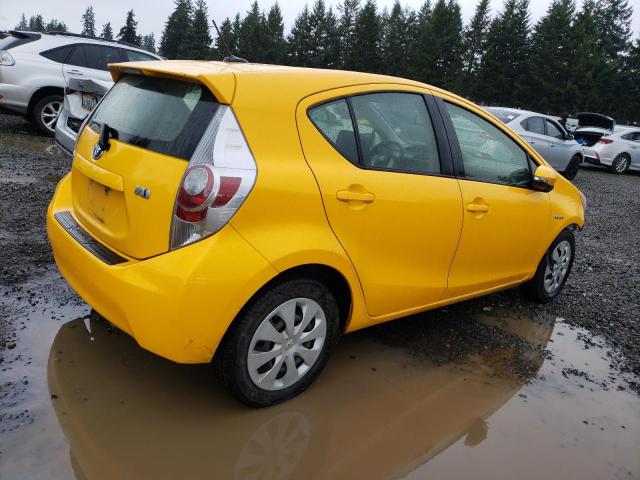 JTDKDTB31E1061459 - 2014 TOYOTA PRIUS C YELLOW photo 3