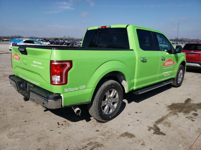 1FTEW1EP5HFA59151 - 2017 FORD F150 SUPERCREW GREEN photo 3