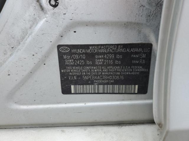 5NPEB4AC7BH030876 - 2011 HYUNDAI SONATA GLS SILVER photo 13