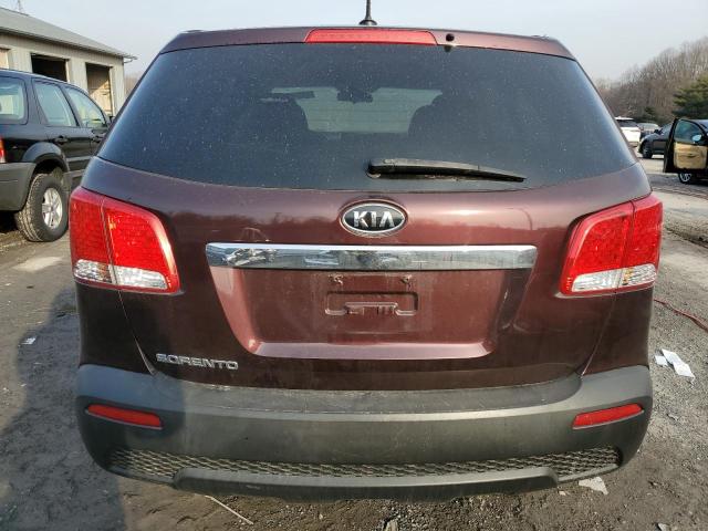 5XYKT4A1XCG225023 - 2012 KIA SORENTO BASE BURGUNDY photo 6