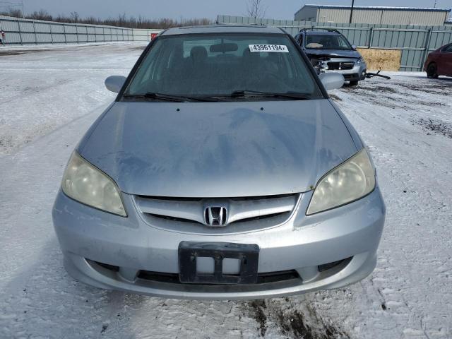 2HGES16615H005214 - 2005 HONDA CIVIC LX SILVER photo 5