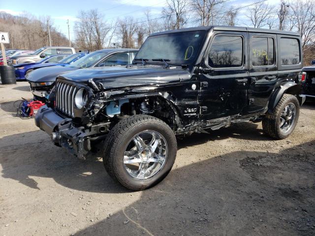 1C4HJXEN8NW196321 - 2022 JEEP WRANGLER U SAHARA BLACK photo 1