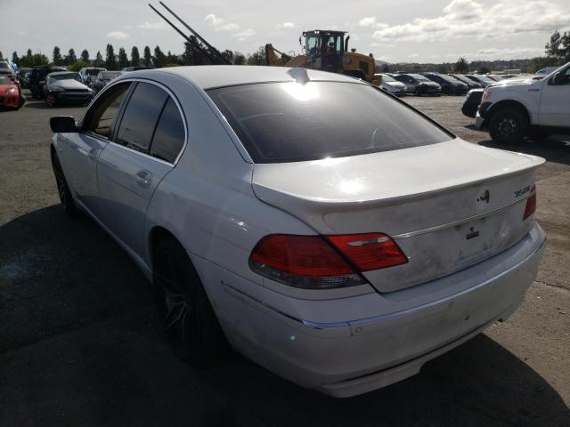 WBAHL83536DT02249 - 2006 BMW 750 I WHITE photo 3